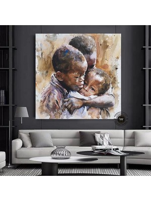 Mavi ve Altın Yapraklı Ağaç Tablosu, Lüks Botanik Duvar Sanatı, Ev Için Zarif Kanvas Dekoru