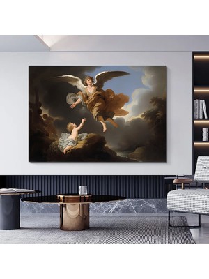 Büyük Kanvas, Kanvas Sanatı, Duvar Sanatı Kanvası, Pembe ve Altın Mermer Duvar Sanatı