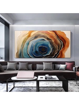 Ayı Kanvas Duvar Sanatı; Ağaç Manzaralı Kanvas Boyama; Kahverengi Ayı Tablosu; Modern Ev Dekoru; Asm