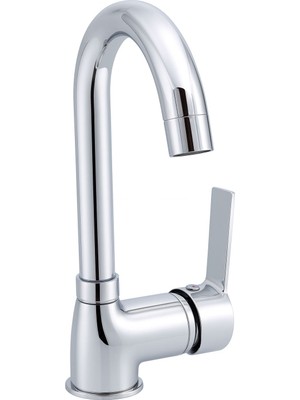 Qmix PİRİNÇ GÖVDE LÜX BANYO LAVABO BATARYASI KROM RENK