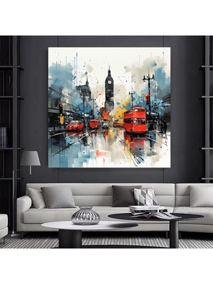 Graffiti Zürafa Kanvas Boyama; Soyut Kanvas Duvar Sanatı; Asmaya Hazır