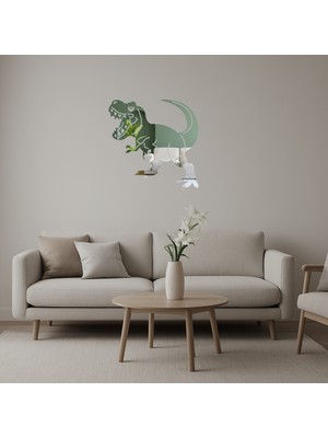 T-Rex Figürlü Dinozor Temalı Iç Mekan Aynalı Tablosu - TNC8321-1614