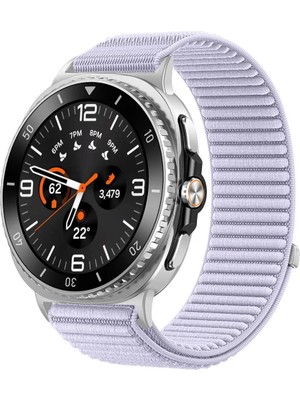 Samsung Galaxy Watch 8 40MM 44MM 46MM Classic Hasır Örgü Esnek Naylon Cırtlı Spor Kordon Loop Kayış