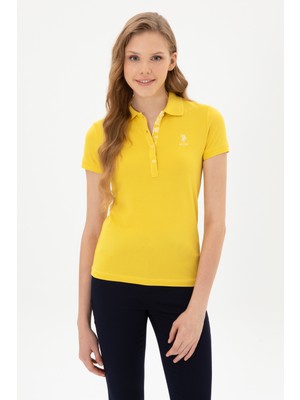 U.S. Polo Assn. Kadın Sarı Basic Tişört 50300896-VR094