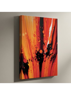 Soyut Kırmızı Akrilik Tablo