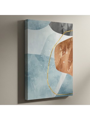 Soyut Mavi ve Toprak Tonları Tablosu