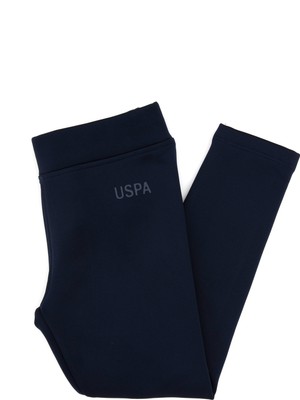 U.S. Polo Assn. Kız Çocuk Lacivert Scuba Kumaş Şardonlu Tayt 50316867-VR033