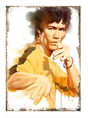 Bruce Lee Art Mdf Tablo 50 cm x 70 cm