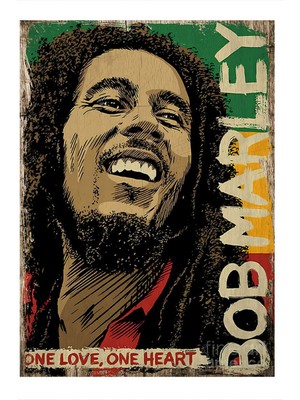 Bob Marley Art Mdf Poster 50 cm x 70 cm