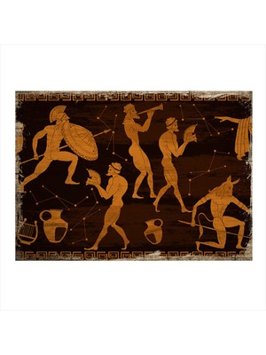 Bedeko Yunan Mitolojisi Modern Ahşap Tablo 50 cm x 70 cm