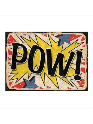 Bedeko Pow Pop Art Mdf Poster 50 cm x 70 cm