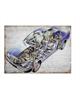 Bedeko x Ray Araba Modern Mdf Tablo 50 cm x 70 cm