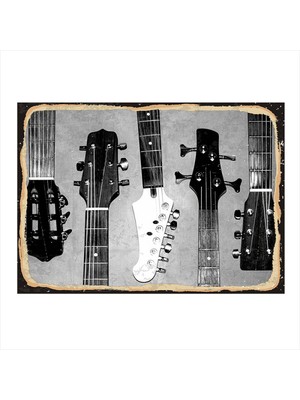 Bedeko Gitar Sapları Dekoratif Mdf Tablo 50 cm x 70 cm