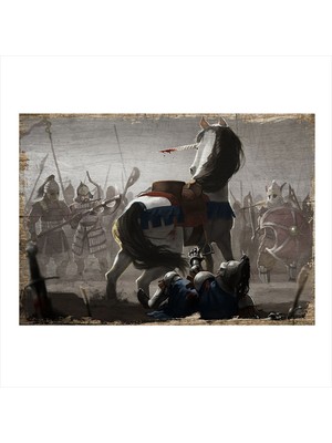 Bedeko Katil Unikorn Dekoratif Ahşap Tablo 50 cm x 70 cm