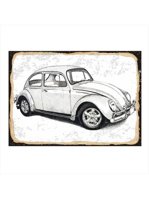 Bedeko Beyaz Volkswagen Modern Mdf Tablo 50 cm x 70 cm