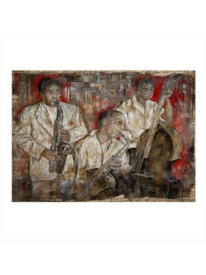 Bedeko Müzisyenler Hediyelik Ahşap Tablo 50 cm x 70 cm