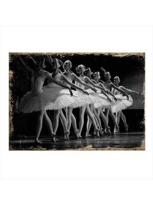 Bedeko Balerinler Tasarım Ahşap Tablo 50 cm x 70 cm