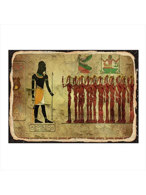 Bedeko Mısır Hiyografisi Modern Mdf Tablo 50 cm x 70 cm