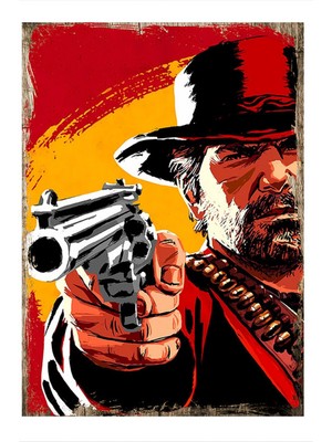 Red Dead Redemption Modern Mdf Tablo 50 cm x 70 cm
