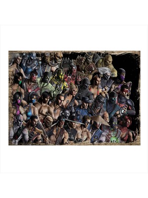 Bedeko Mortal Kombat Dövüşçüleri Modern Mdf Tablo 50 cm x 70 cm