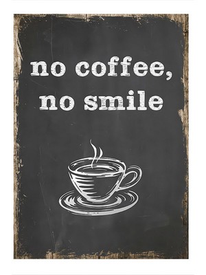 Kahve Fincanı Mdf Poster 50 cm x 70 cm