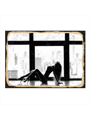 Bedeko Dansçı Kadın Dekoratif Ahşap Tablo 50 cm x 70 cm