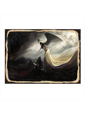 Bedeko Ölüm Meleği Tasarım Mdf Tablo 50 cm x 70 cm