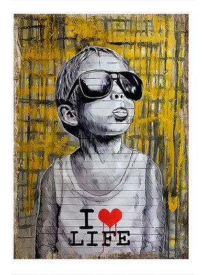 Tarz Çocuk Hediyelik Ahşap Tablo 50 cm x 70 cm