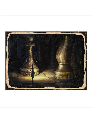 Bedeko Dev Satranç Tahtası Mdf Tablo 50 cm x 70 cm