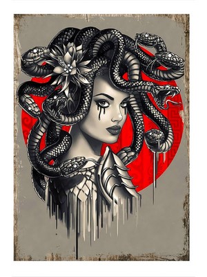 Marjinal Medusa Mdf Poster 50 cm x 70 cm