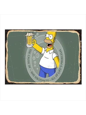 Bedeko Simpsons Mdf Tablo 50 cm x 70 cm