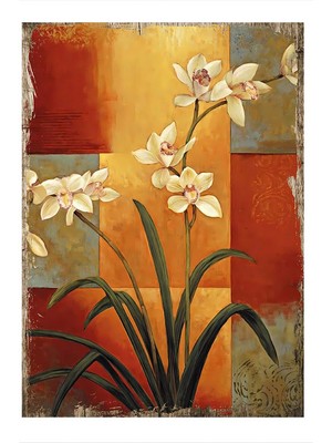 Çiçek Tasarım Ahşap Tablo 50 cm x 70 cm