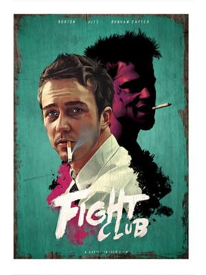 Fight Clup Tasarım Ahşap Tablo 50 cm x 70 cm