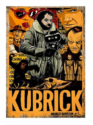 Stanley Kubrick Afiş Mdf Poster 50 cm x 70 cm