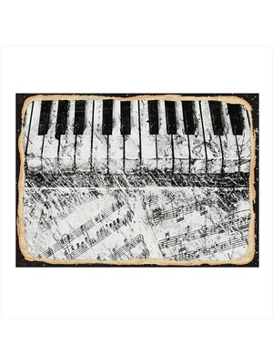 Bedeko Piyano Art Mdf Poster 50 cm x 70 cm