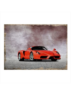 Bedeko Eski Ferrari  Art Mdf Poster 50 cm x 70 cm