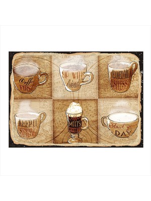 Bedeko Kahveler Modern Mdf Tablo 50 cm x 70 cm