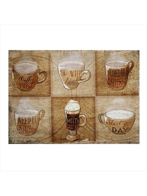 Bedeko Kahveler Mdf Tablo 50 cm x 70 cm