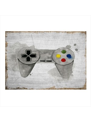 Bedeko Oyuncu Kolu Tasarım Ahşap Tablo 50 cm x 70 cm