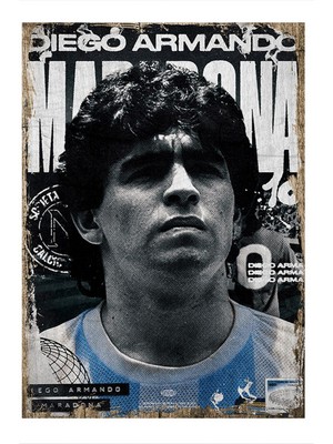 Bedeko Diego Armando Maradona Modern Ahşap Tablo