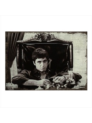 Bedeko Ahşap Tablo Al Pacino Scarface