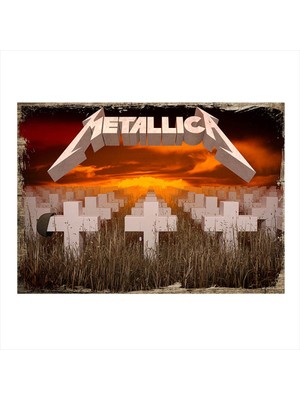 Bedeko Ahşap Tablo Metallica Poster