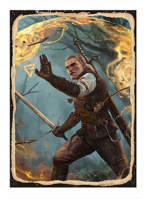 Bedeko The Witcher Dekoratif Ahşap Tablo 50 cm x 70 cm