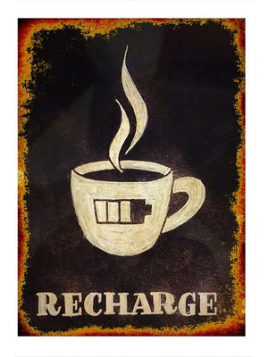 Bedeko Kahve Enerji Art Mdf Poster