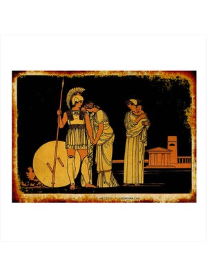 Bedeko Yunan Antik Kültürü Modern Mdf Tablo 50 cm x 70 cm