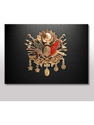 Bedeko Ahşap Tablo Osmanlı Arması Baskılı 50 cm x 70 cm