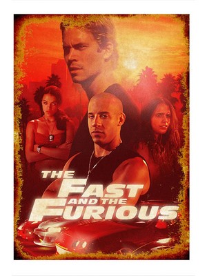 Bedeko The Fast And The Furious Dekoratif Ahşap Tablo 50 cm x 70 cm