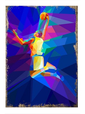 Bedeko Ahşap Tablo Basketbolcu