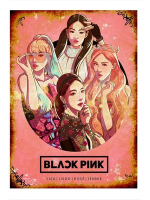 Bedeko Black Pink Dekoratif Ahşap Tablo 50 cm x 70 cm