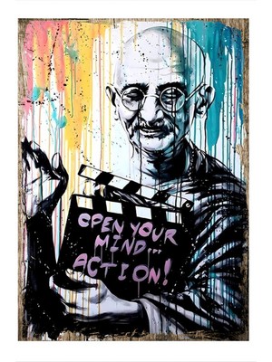 Gandi Aklınızı Açın Mdf Tablo 35 cm x 50 cm
